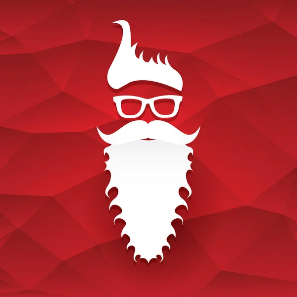 Vector Navidad hipster santa claus tarjeta de felicitación — Vector de stock