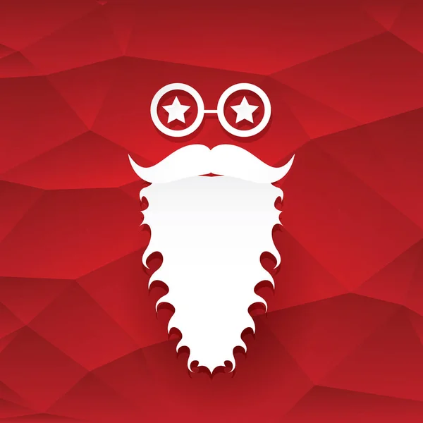 Vector Christmas hipster santa claus wenskaart — Stockvector