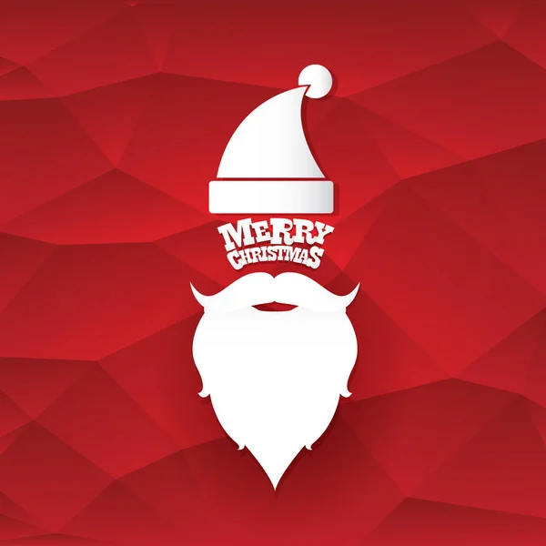 Vector Christmas hipster santa claus wenskaart — Stockvector