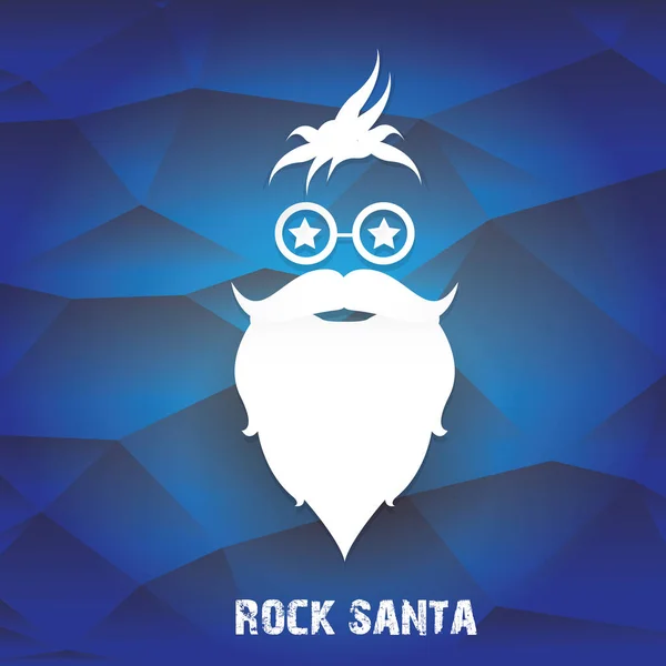 ベクター クリスマスのヒップスター サンタ クロース グリーティング カード — ストックベクタ