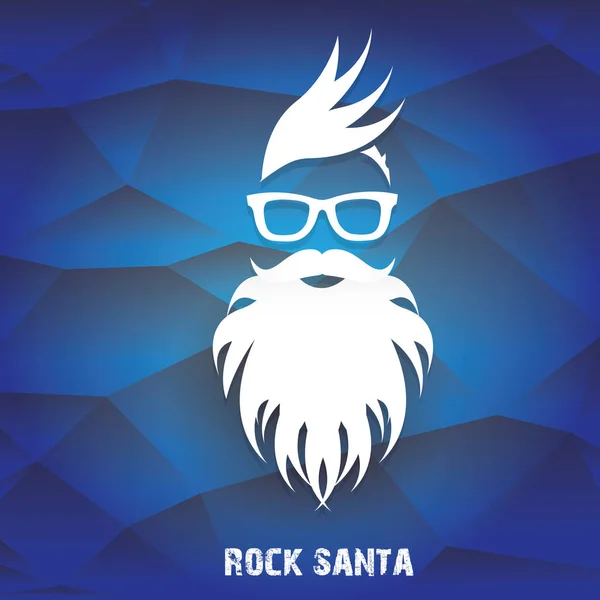 Vector Navidad hipster santa claus tarjeta de felicitación — Vector de stock
