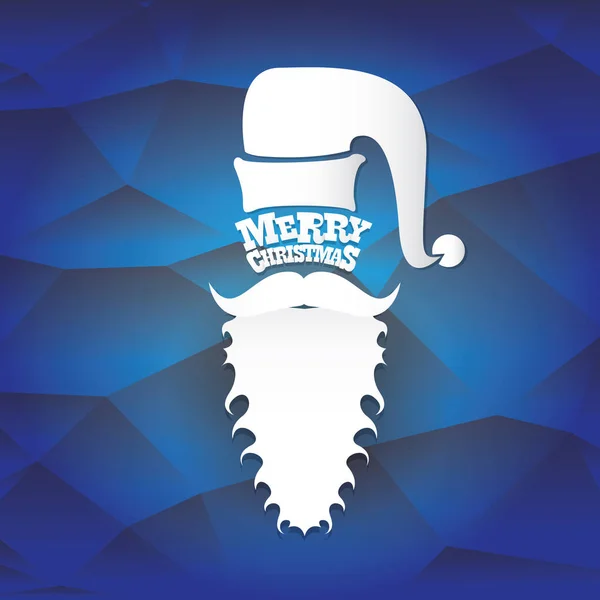 Vector Christmas hipster santa claus wenskaart — Stockvector