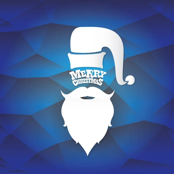 Vector Christmas hipster santa claus wenskaart — Stockvector