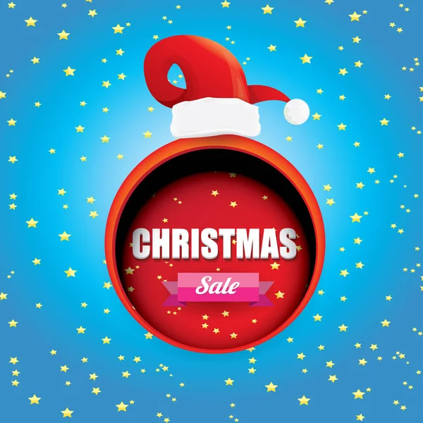 Vector Christmas sales tag or label — Stock Vector