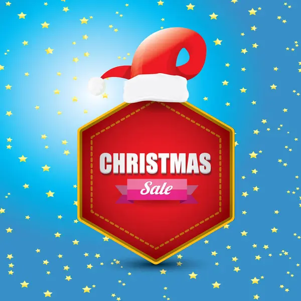 Vector etiqueta de ventas de Navidad o etiqueta — Vector de stock