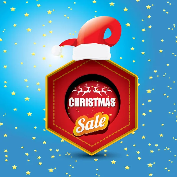 Vector Christmas sales tag or label — Stock Vector