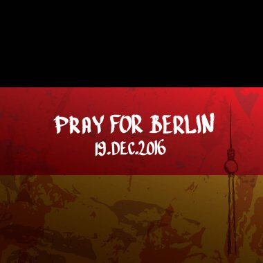 vektör Pray Berlin konsepti için .