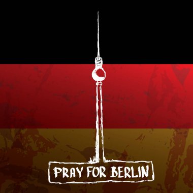 vektör Pray Berlin konsepti için .