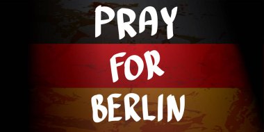 vektör Pray Berlin konsepti için .