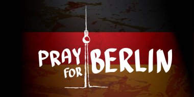 vektör Pray Berlin konsepti için .
