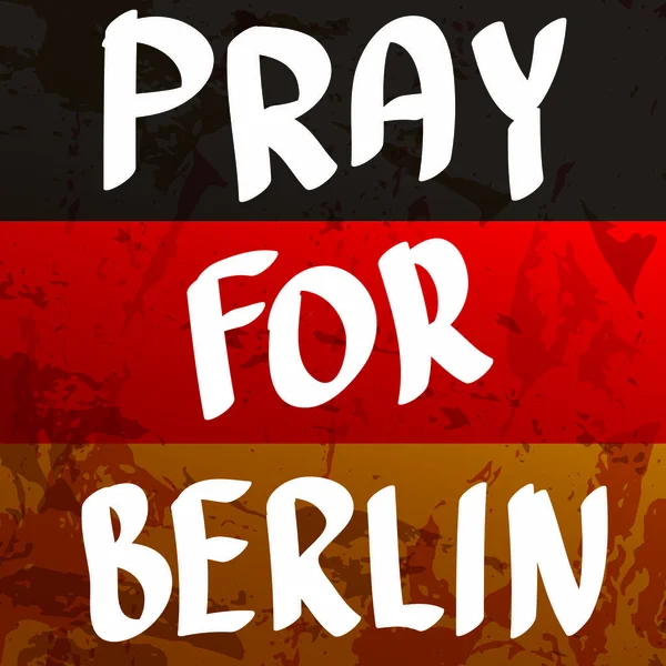 Vector Pray for Berlin concept . — Stock Vector
