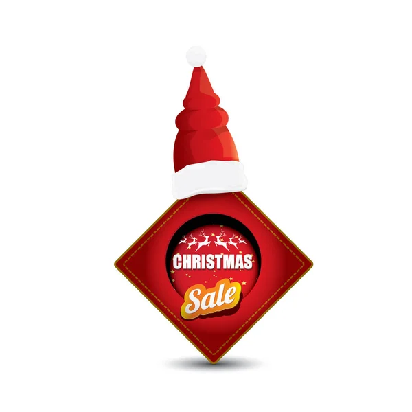 Wektor Boże Narodzenie sprzedaży tag lub etykiety — Wektor stockowy