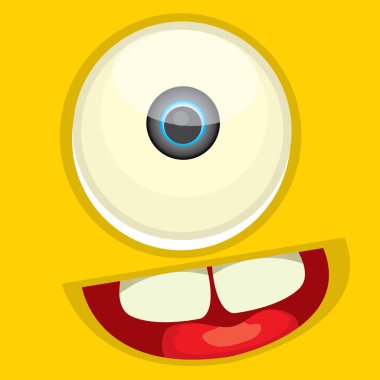 Canavar yüz vektör illüstrasyonu