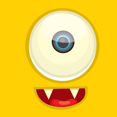 Canavar yüz vektör illüstrasyonu