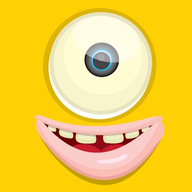 Canavar yüz vektör illüstrasyonu