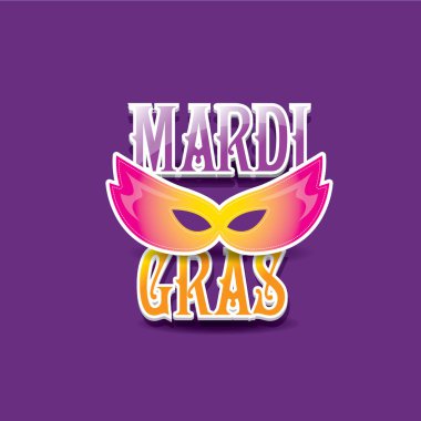 maske ve metin Mardi gras vektör arka plan