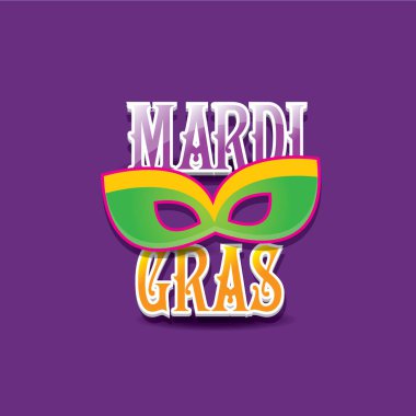 maske ve metin Mardi gras vektör arka plan