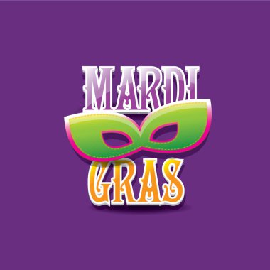 maske ve metin Mardi gras vektör arka plan