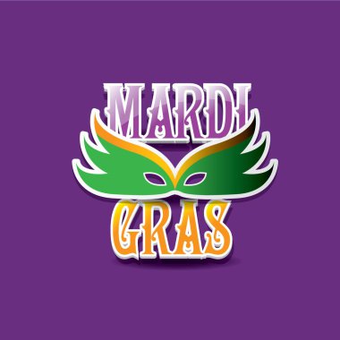 maske ve metin Mardi gras vektör arka plan