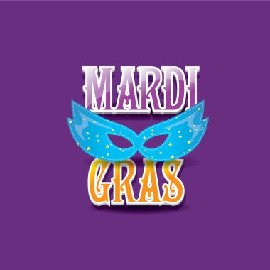 maske ve metin Mardi gras vektör arka plan