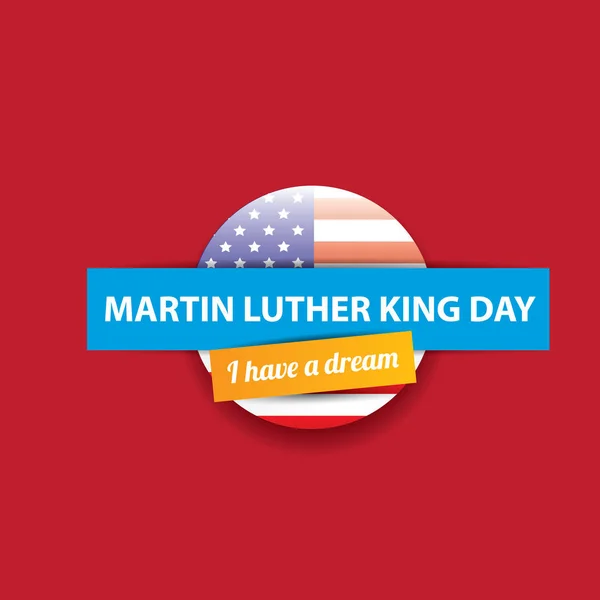 Vector Martin Luther King día nosotros etiqueta o etiqueta — Vector de stock