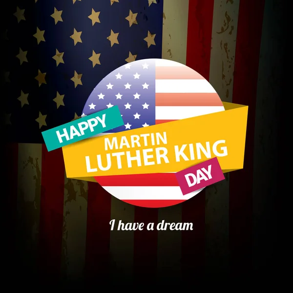 Vector Martin Luther King día nosotros etiqueta o etiqueta — Vector de stock