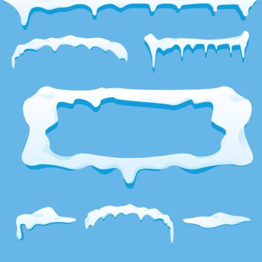 vektör kış kar kapaklar koleksiyonu