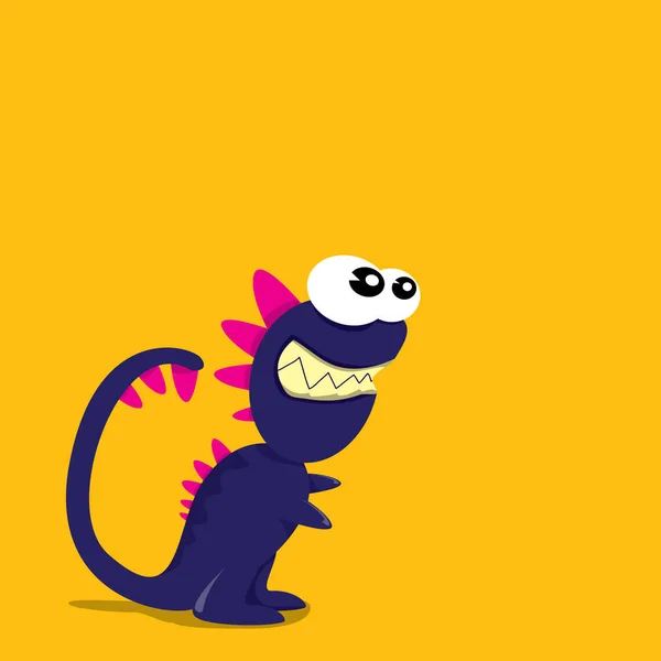 Dragon drôle de dessin animé vectoriel. Dessin animé Dinosaure . — Image vectorielle
