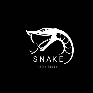 vektör yılan basit logo tasarım öğesi.