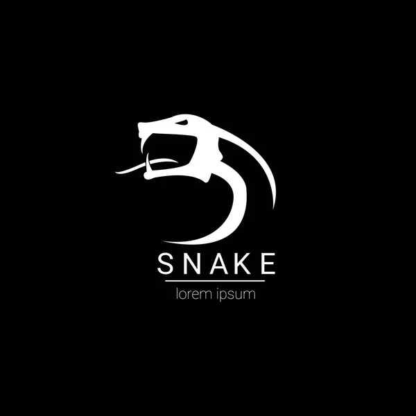 Vector serpiente simple logotipo diseño elemento . — Vector de stock