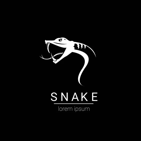 Vector snake simple logo design element. — Stock Vector