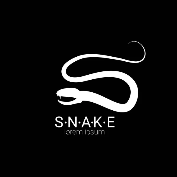 ベクター蛇シンプルなロゴのデザイン要素. — ストックベクタ
