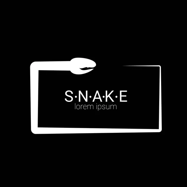 벡터 뱀 간단한 로고 디자인 요소. — 스톡 벡터