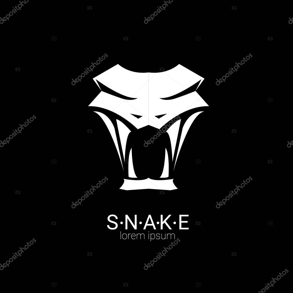 Vector snake simple logo design element. danger snake icon. viper symbol