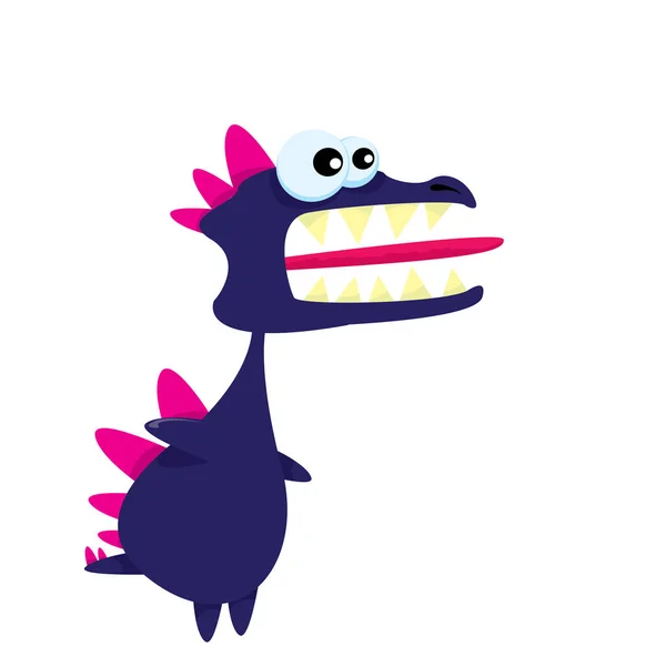 Dibujos animados vectorial divertido dragón. Dinosaurio de dibujos animados . — Vector de stock