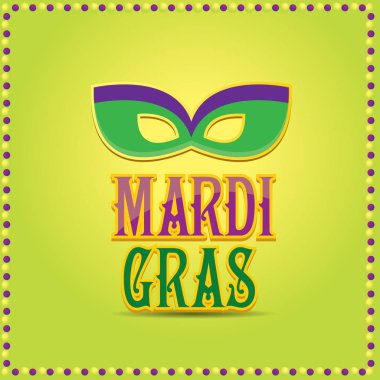 maske ve metin Mardi gras vektör arka plan