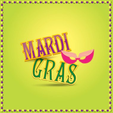 maske ve metin Mardi gras vektör arka plan