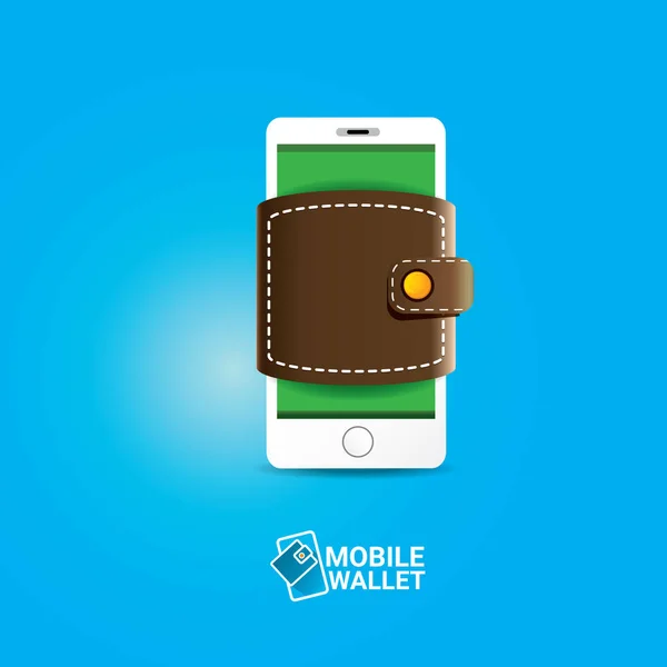 Vector digital mobile wallet icona concetto vettoriale . — Vettoriale Stock
