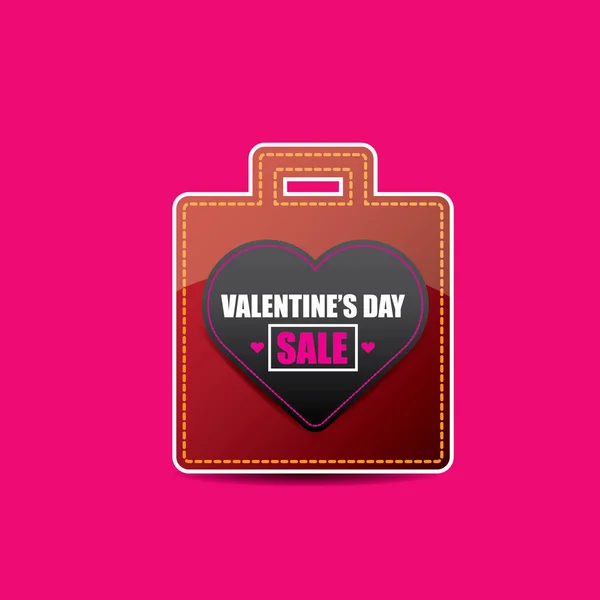Valentinstag Herz Verkauf Tag isoliert auf rosa — Stockvektor