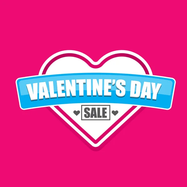 Walentynki serca tag sprzedaż na różowym tle — Wektor stockowy
