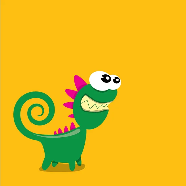 Vector desen animat dragon amuzant. Desene animate dinozaur . — Vector de stoc