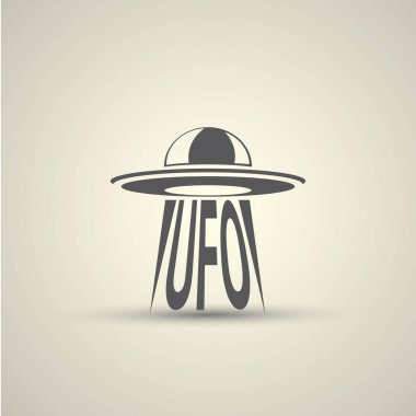UFO uçan vektör simgesi