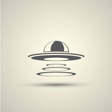 UFO uçan vektör simgesi