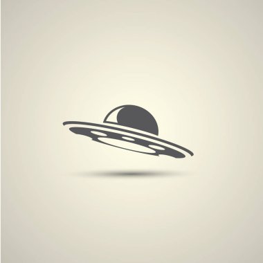 UFO uçan vektör simgesi
