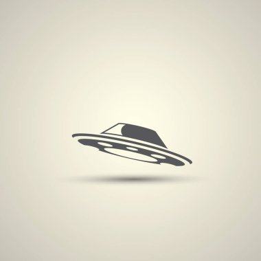 UFO uçan vektör simgesi