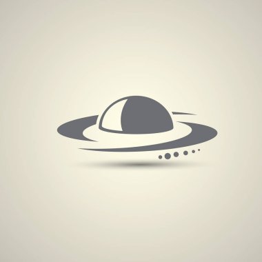 UFO uçan vektör simgesi