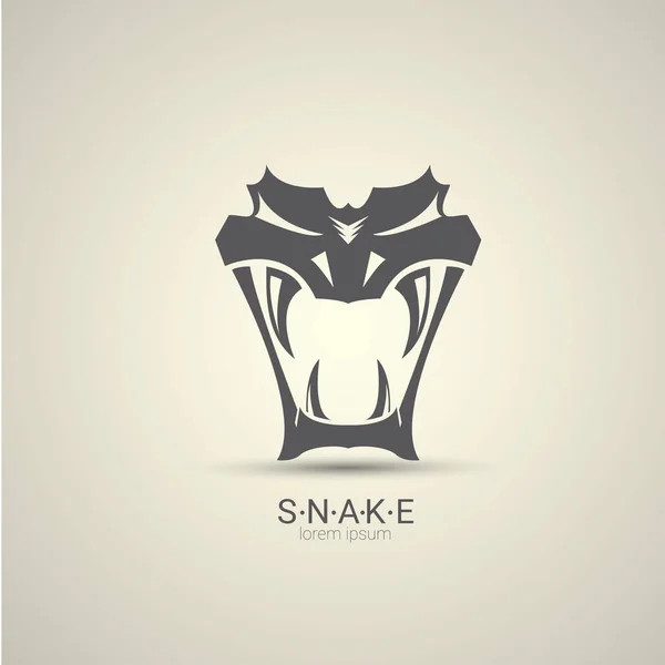 Projektowanie logo wektor wściekły wąż niebezpieczne — Wektor stockowy