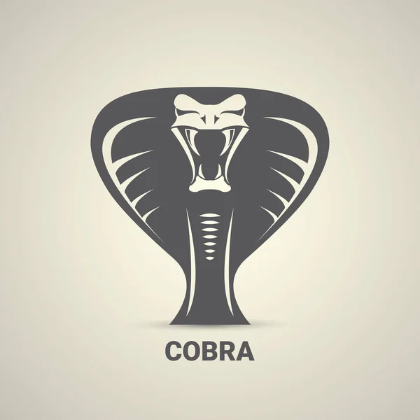 Vector peligroso cobra serpiente icono — Vector de stock