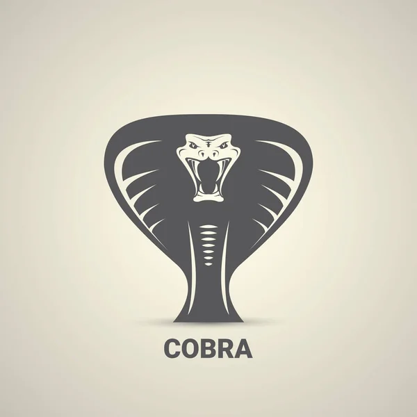 Vector peligroso cobra serpiente icono — Vector de stock