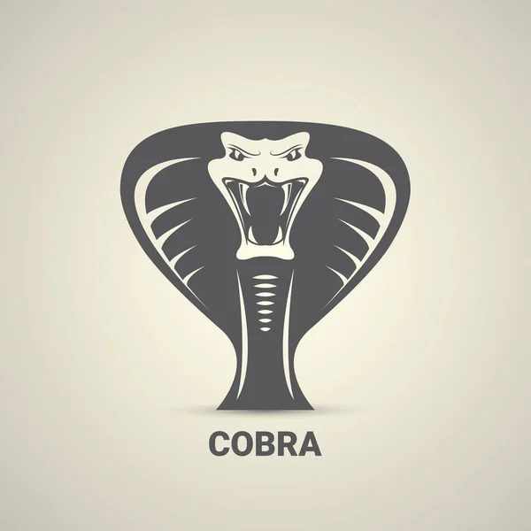 Vector peligroso cobra serpiente icono — Vector de stock